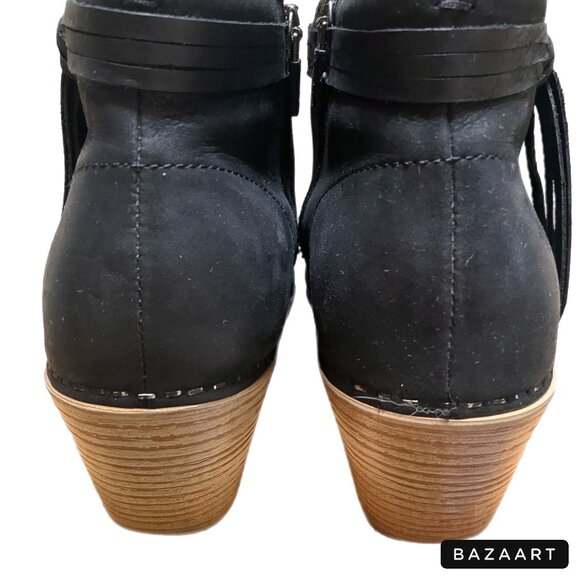 Dansko Markie black nubuck ankle boot clog, sz 38/7.5-8 - Picture 5 of 6